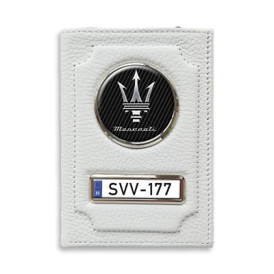 Irattartó pénztárca természetes bőrből Maserati