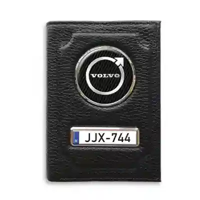 Irattartó pénztárca természetes bőrből Volvo Black