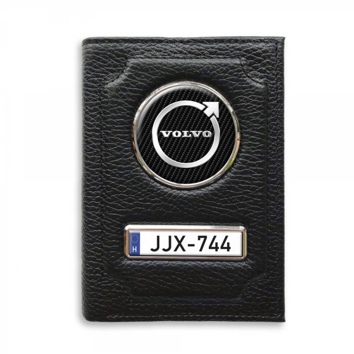 Irattartó pénztárca természetes bőrből Volvo Silver
