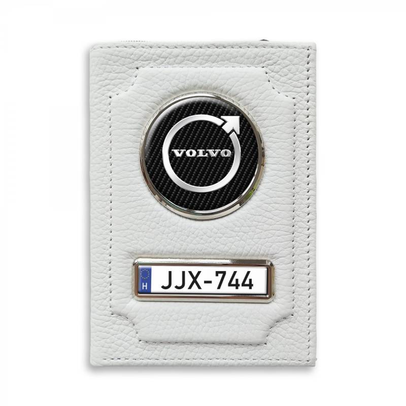 Irattartó pénztárca természetes bőrből Volvo Silver