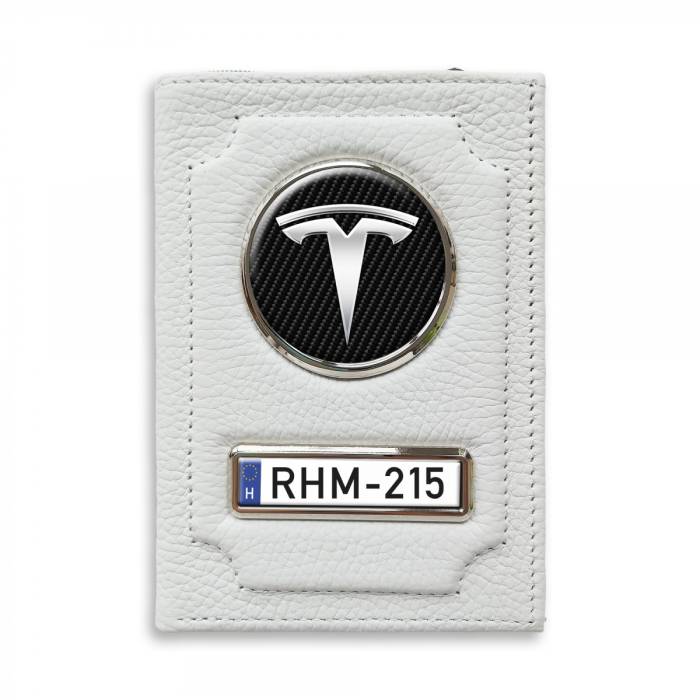 Irattartó pénztárca természetes bőrből Tesla