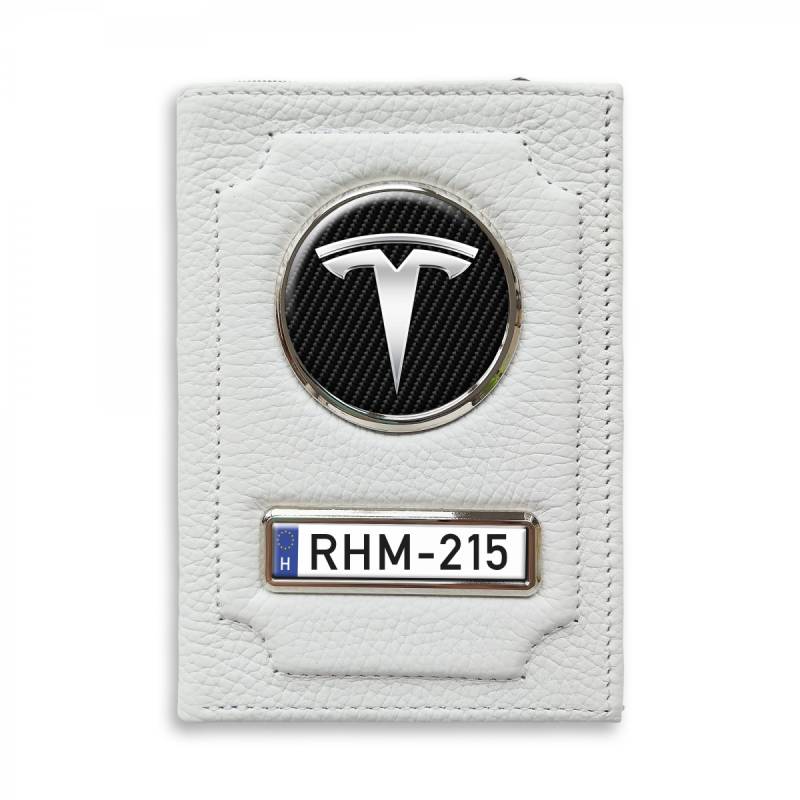 Irattartó pénztárca természetes bőrből Tesla