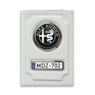 Irattartó pénztárca természetes bőrből Alfa Romeo Silver