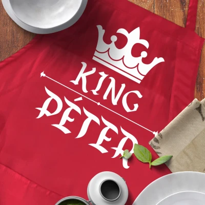 Személyre szabott konyhai kötény  - King