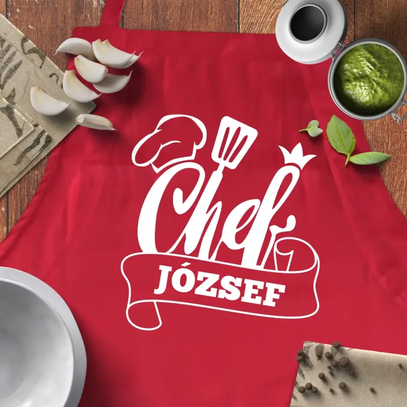 Személyre szabott konyhai kötény