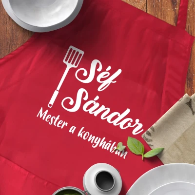 Személyre szabott konyhai kötény - a legjobb szakács
