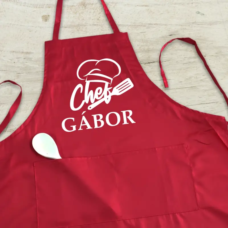 Személyre szabott konyhai kötény - Szakács Chef