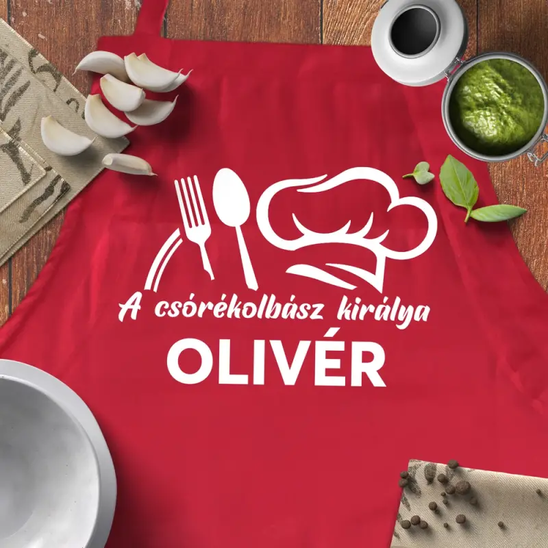 Személyre szabott konyhai kötény - King of Grill