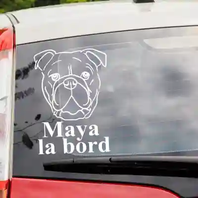 Autós matricák Bulldog Face