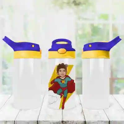 Szigetelt vizes palack gyerekeknek - Szuper fiú