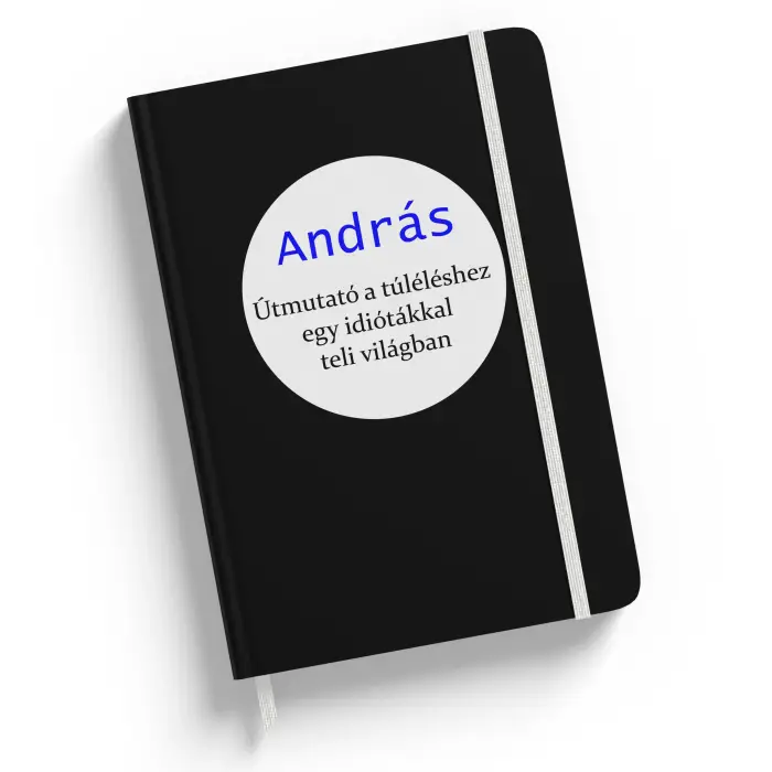 Személyre szabott jegyzetfüzet névvel