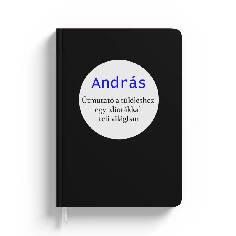 Személyre szabott jegyzetfüzet névvel