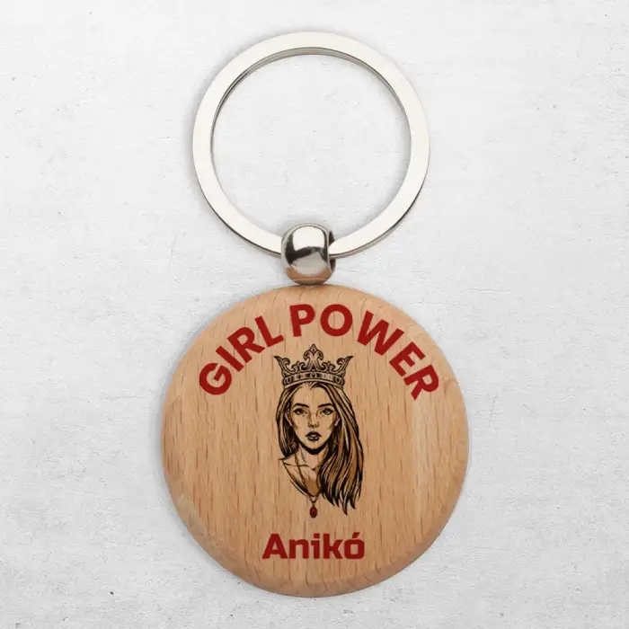 GirlPower személyre szabott kulcstartó