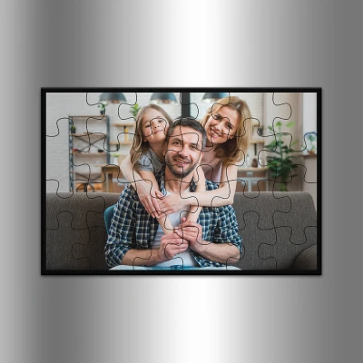 Téglalap alakú kirakós hűtőmágnes