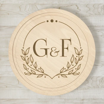 Egyedi kerek szeletelő deszka